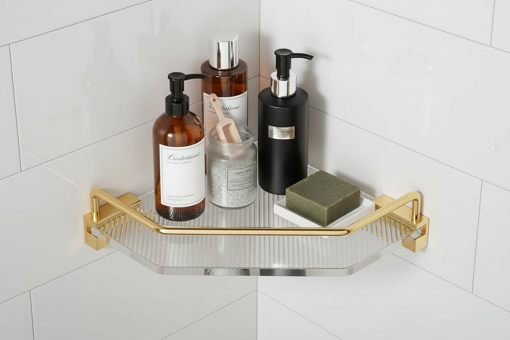 Etagere de douche d'angle sans perçage - Modern Aura SHOWERMATE