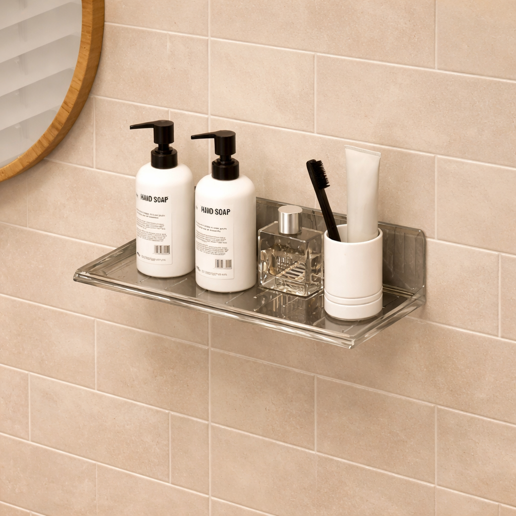 Etagere de douche sans perçage - Crystal Flow - SHOWERMATE