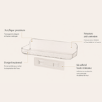Etagère de douche sans perçage - Clarté flottante