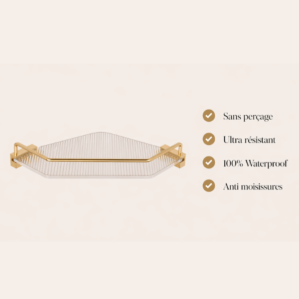 Etagère de douche d'angle sans perçage - Modern Aura