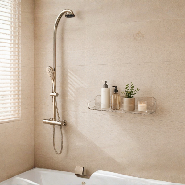 Etagère de douche sans perçage - Clarté flottante