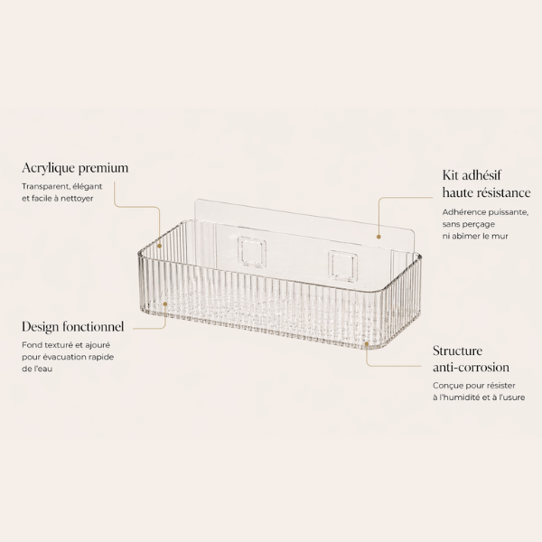 Etagère de douche sans perçage - Luxuous vibe