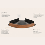 Etagère de douche d'angle sans perçage - Terra Noire