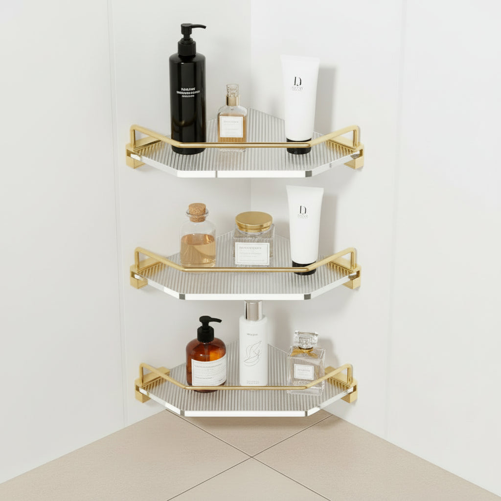 Etagere de douche d'angle sans perçage - Modern Aura SHOWERMATE